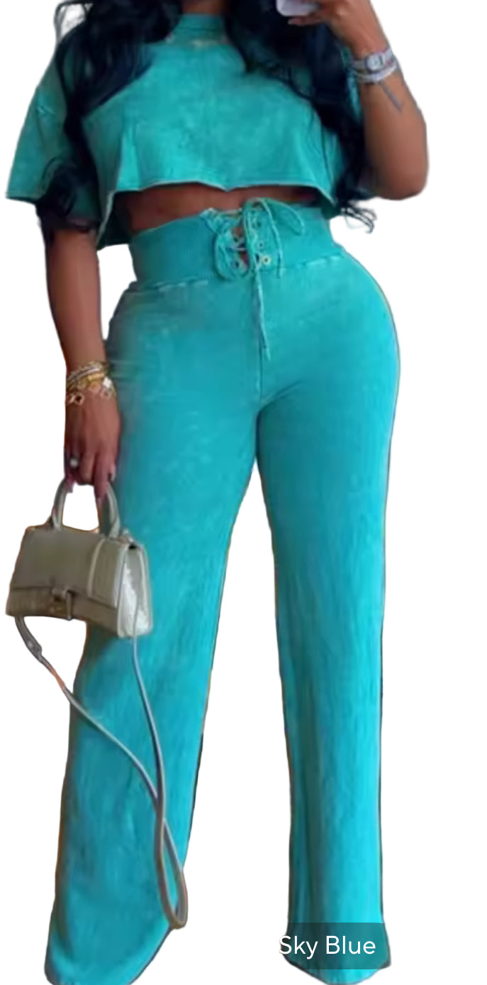 Ravish crop top pant set